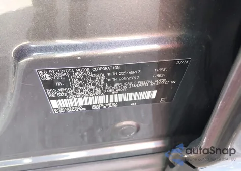 2016 Toyota Rav4 Le из США, поврежденный, VIN JTMZFREV0GJ097056